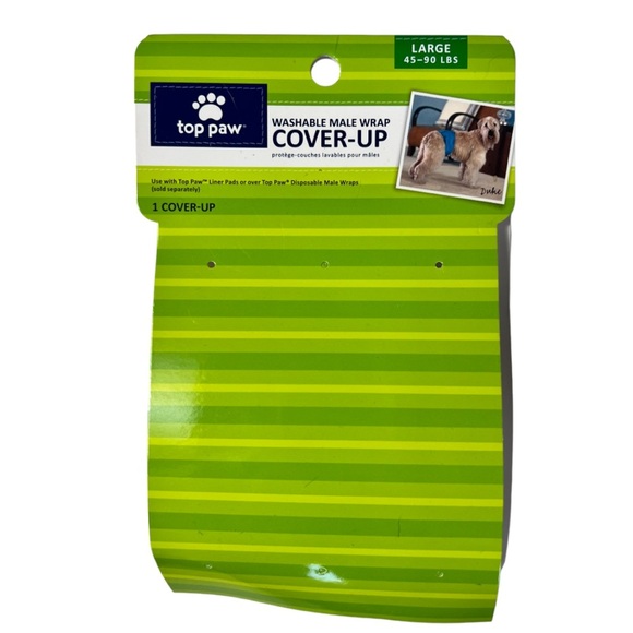 NWT 2 Top Paw Washable Male Wrap Cover-Ups Size Large - Picture 8 of 16